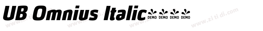 UB Omnius Italic字体转换